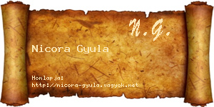 Nicora Gyula névjegykártya